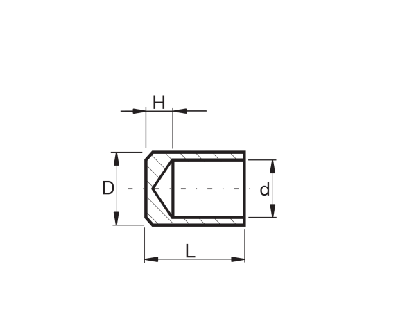 Endkappe für Füllstab