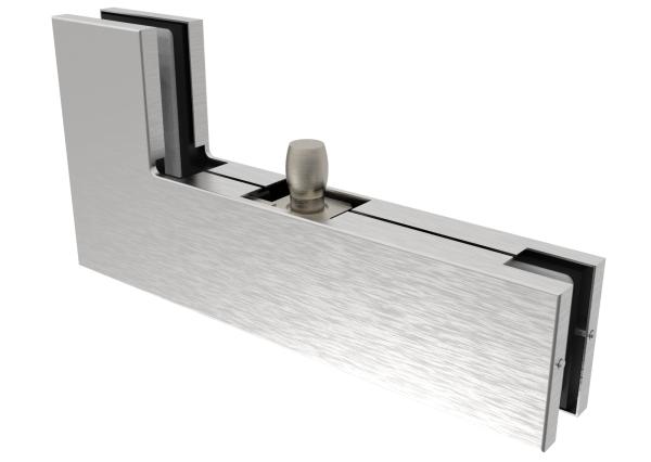 Halter für Glastürscharnier - oben und seiten AISI