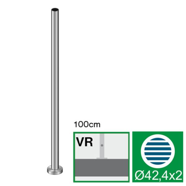 Rostfreierpfosten , VK-schlic AISI304, D42,4/H1000