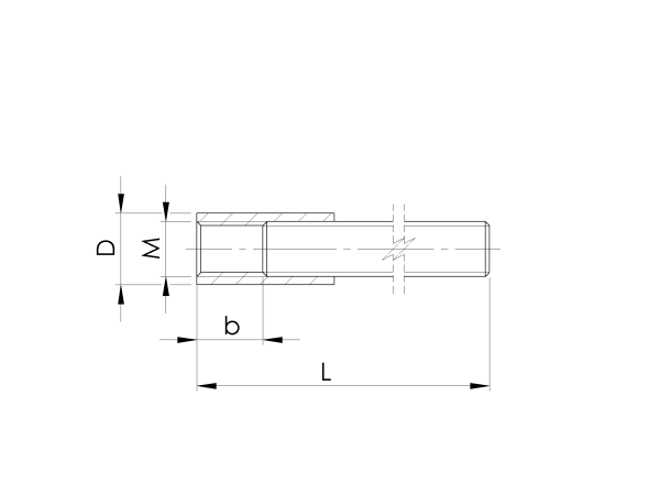 Edelstahlanker M8, L=140mm