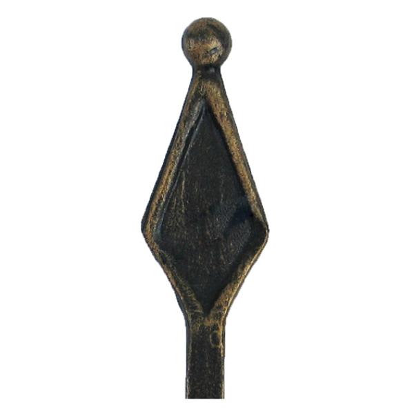 Geschmiedete Zierspitze h120, b35, n12x12mm