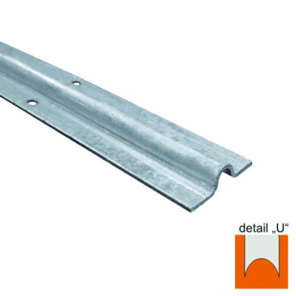 Bodenlaufschiene mit U-Rille zum Anschrauben Zn,60