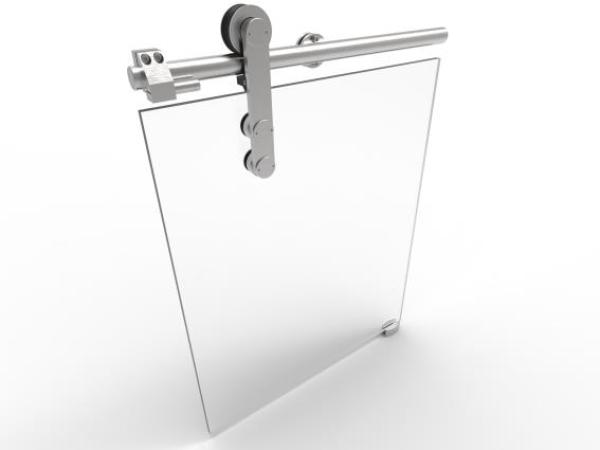 Glastür - Schiebetür System - Oberführung AISI304