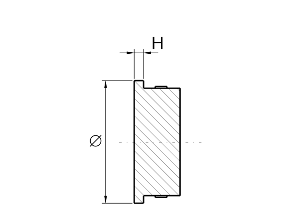 Endkappe für Handlauf - flach