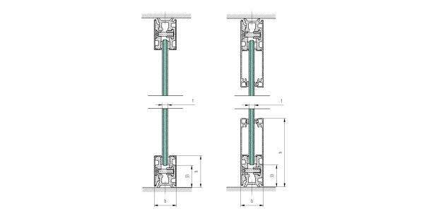 Laufschienenrohr für Glasschiebetür - Set 3m AISI