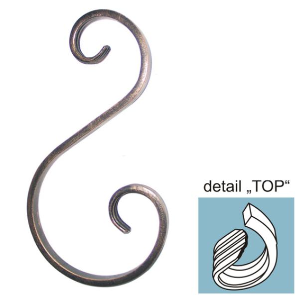 Zierelement h260, b115/65, 12x6mm