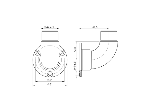 Handlaufhalter an die Wand