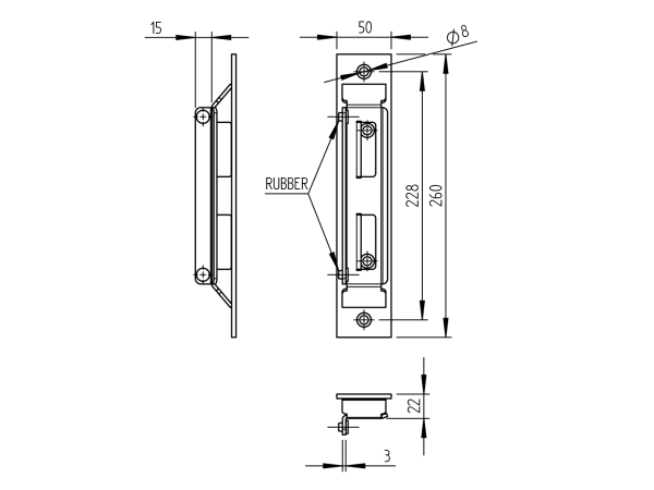 Toranschlag universal 40x40