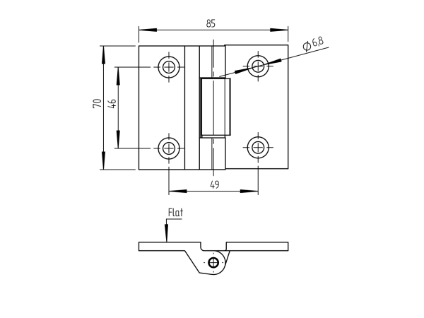 Torband INOX, AISI316, L=70mm