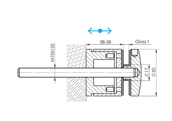 Glashalter Punkthalter Edelstahl rund | Sellon24