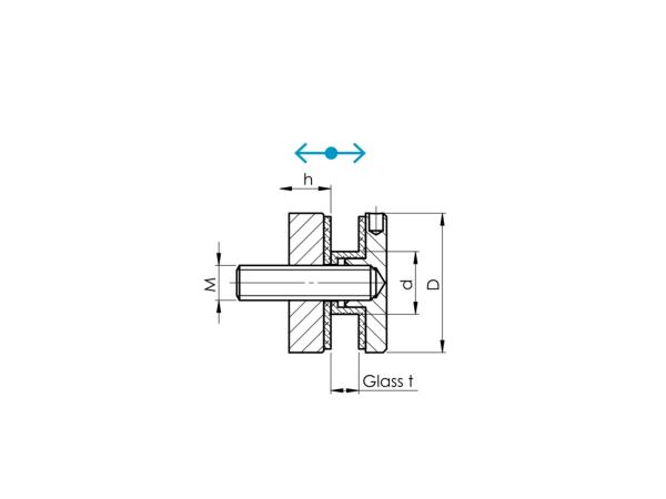 Glashalter Punkthalter Edelstahl rund | Sellon24