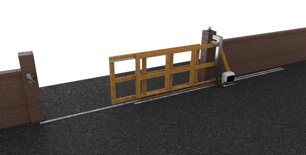 Teleskop-Schiebetor-System, max 15m, zweiteilig