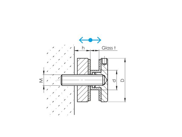 Glashalter Punkthalter Edelstahl rund | Sellon24