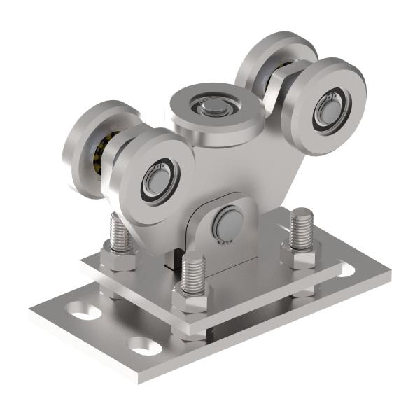 5-rädriger Laufwagen für selbsttragenden Tor profi