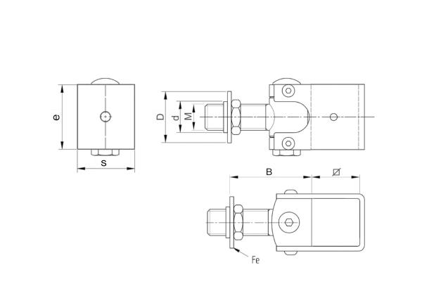 Torband mit U-Bügel Zn, M16