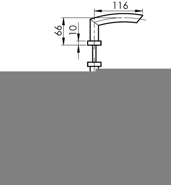 Türdrücker Edelstahl AISI 304, K320,