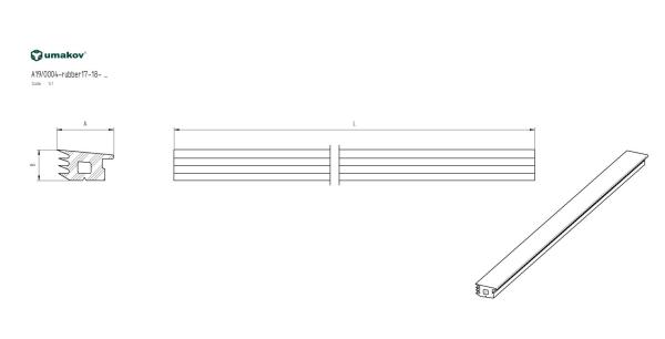 Glasdichtung für Profil