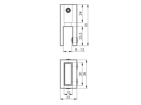 Beschlag für Stange Edelstahl