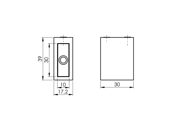 Beschlag für Stange Edelstahl