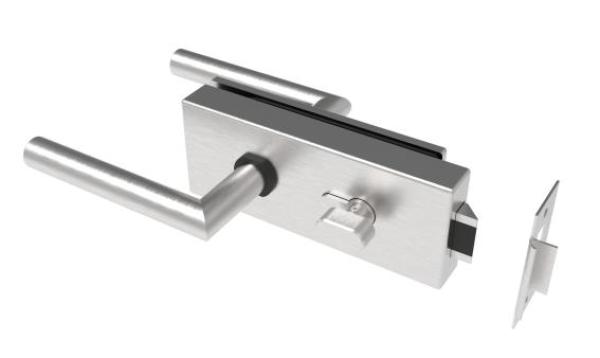 Schloss für Glastür AISI304 + PZ schloss PZ