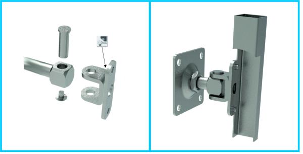 Hinge - plate, Fe, 30x90x5