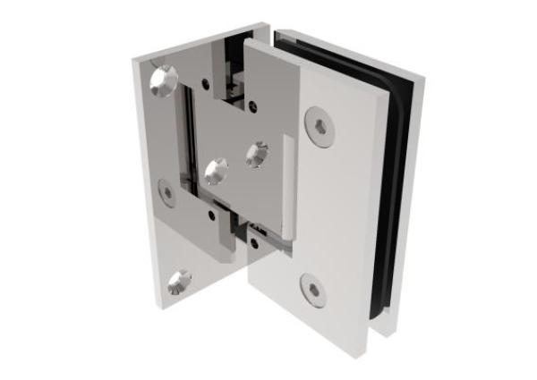 Glastürscharnier +/- 90° - Montage Glas/Glas flex