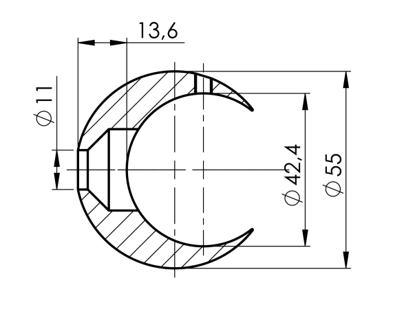 Handlaufhalter - Kugelring