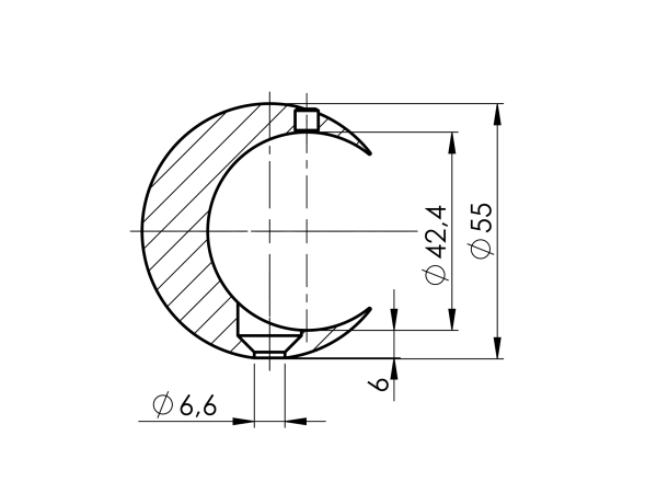 Handlaufhalter - Kugelring