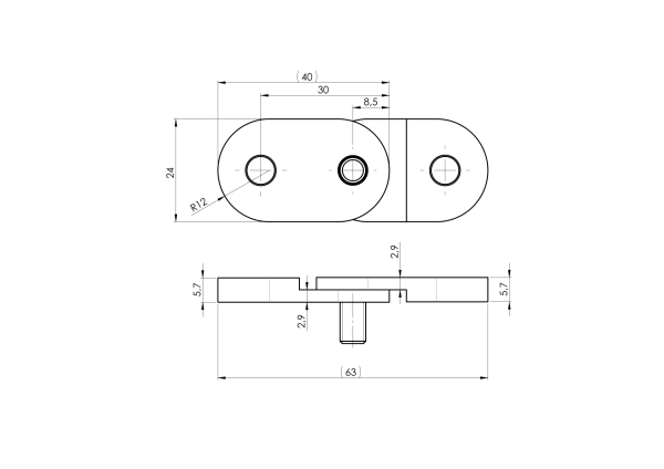 Anschraubplatte auf Handlaufhalter