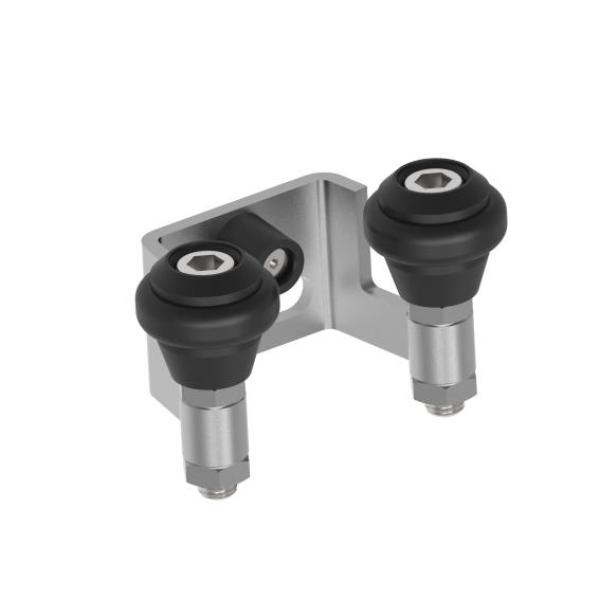 Auflageschuh für Tor, Inox, b60mm, black rubber