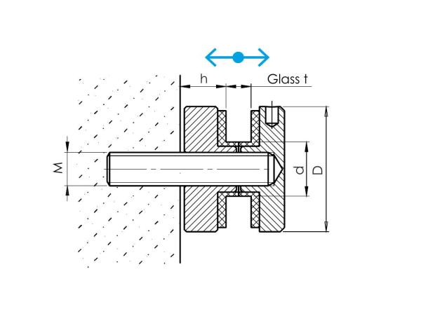 Glashalter Punkthalter Edelstahl rund | Sellon24