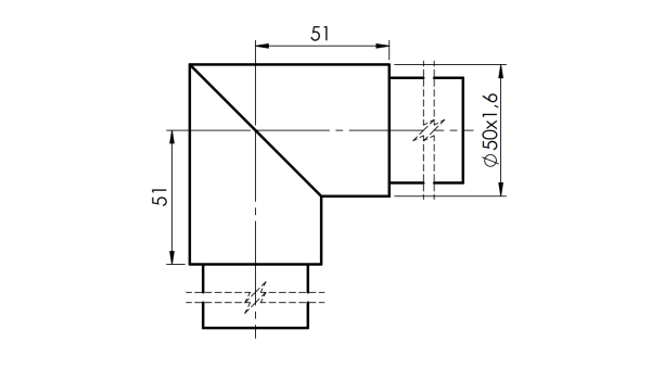 Griff-Glashalter-Knie Aluminium-LED