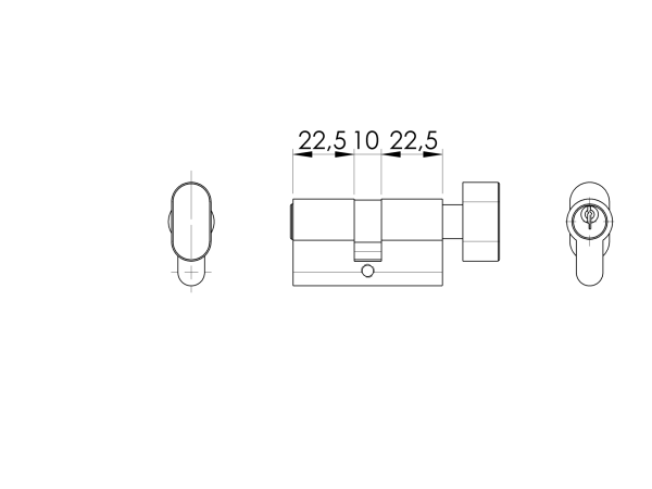 Doppelschließzylinder 27,5/27,5 PZ-WC