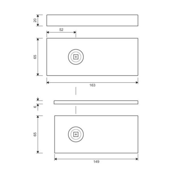 Schloss für Glastür AISI304 UV