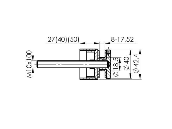Glashalter Punkthalter Edelstahl rund | Sellon24