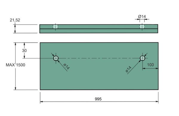 Aluminiumkanal dach profil FIX +1.5°