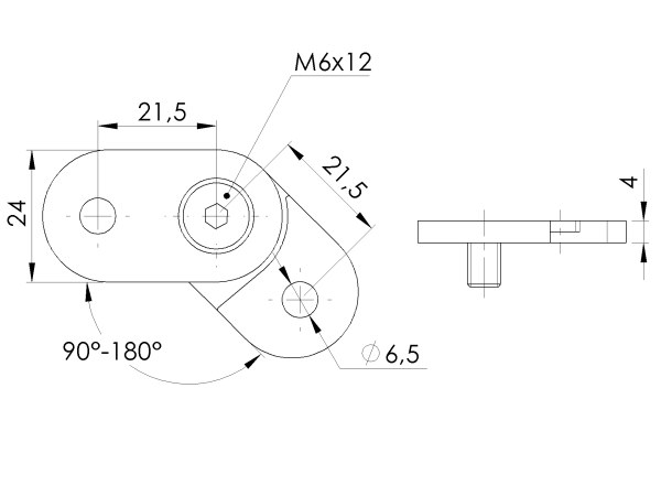 Handlaufanschlussplatte