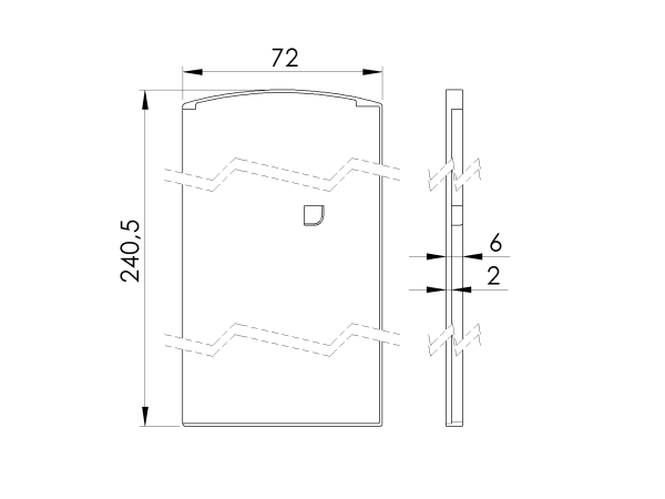 Endkappe für Aluprofil AL/0011-ProXL-N-E