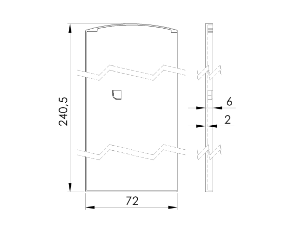 Endkappe für Aluprofil AL/0011-ProXL-N-E