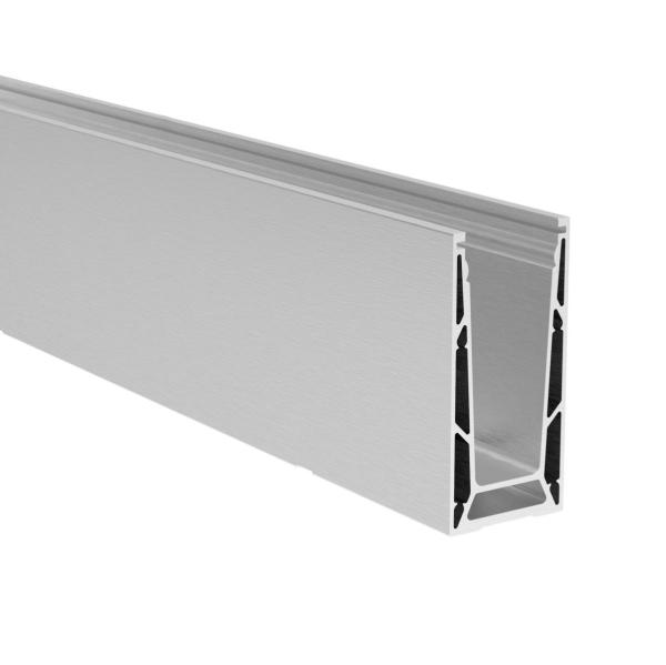 Aluprofil für Ganzglasgeländer - Oberverankerung