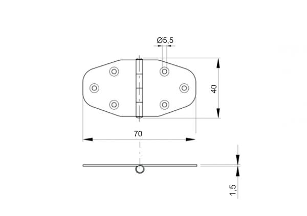 Torband INOX, AISI304, L=40mm