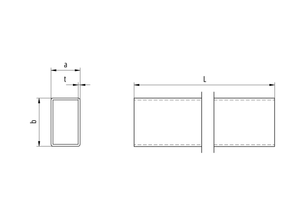 Rechteckiges Aluminiumprofil