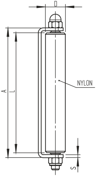 Walze zum Anschrauben WHITE