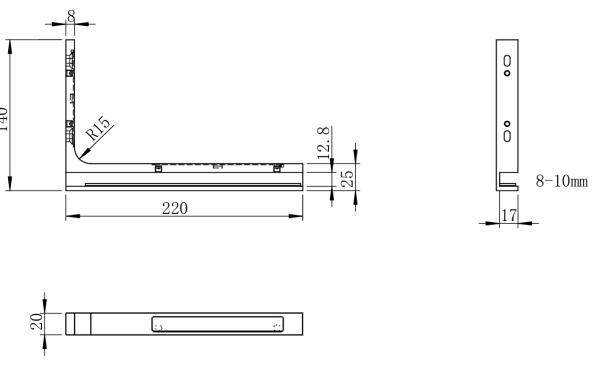 Stabilisierender Winkel 22x14cm