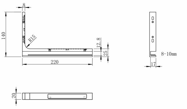 Stabilisierender Winkel 22x14cm