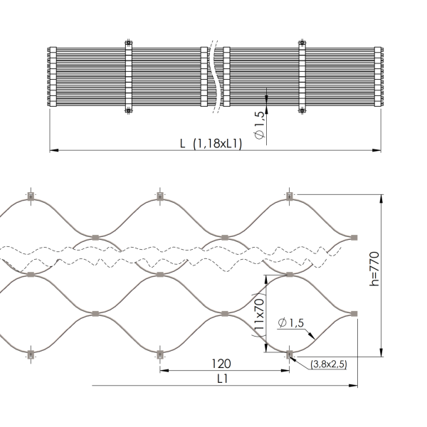 A14-BL/LV-70x120x1,5-12