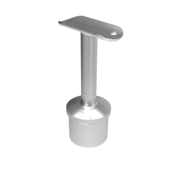 Handlaufstütze starr für Pfosten 42,4 mm Handlaufhalter Rohrstütze Geländer Anschluss rund 42,4 mm V2A, matt gebürstet