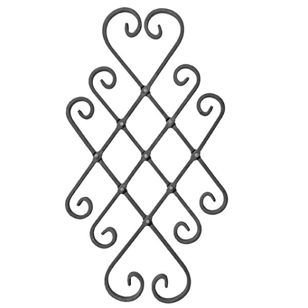 Zierornament h580, b440, alt.h620, b380, 16x8mm