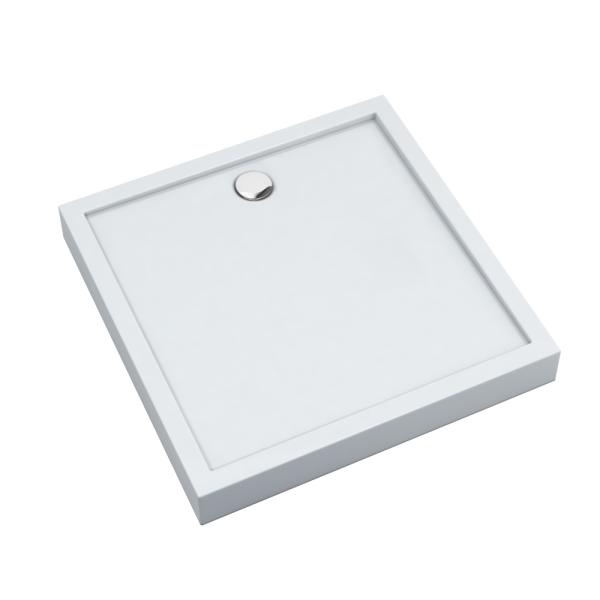 Acryl-Duschwanne integriert mit stabilisierendem und schalldämmendem Unterbau Stabilsound Plus Montana 90x90x12 cm, quadratisch