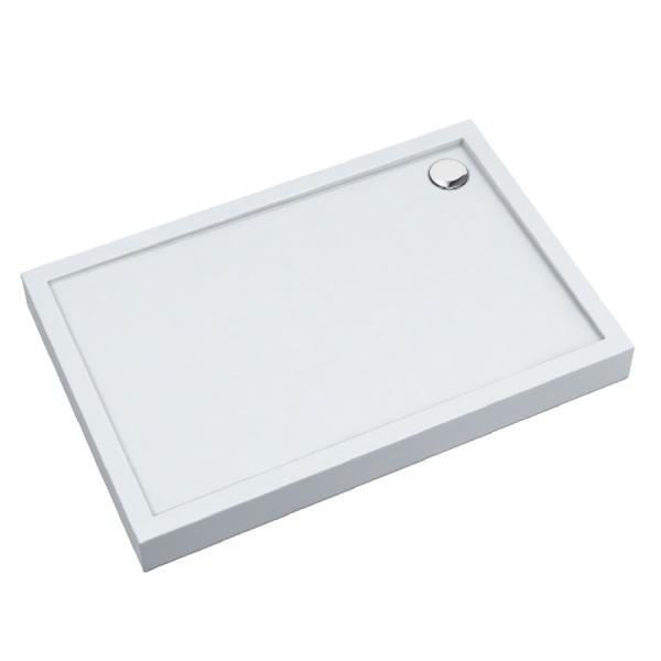 Acryl-Duschwanne integriert mit stabilisierendem und schalldämmendem Unterbau Stabilsound Plus Montana 80x140x12 cm, rechteckig